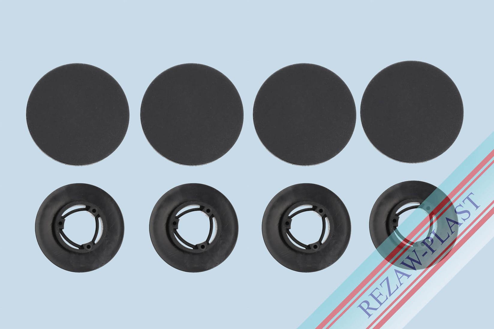 REZAW-PLAST Комплет Штипки за патосници на Renault, 4 бројки, црни