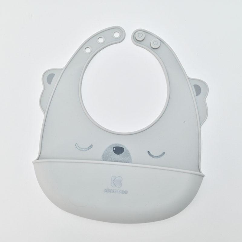 KIKKA BOO Лигавче силиконско сиво