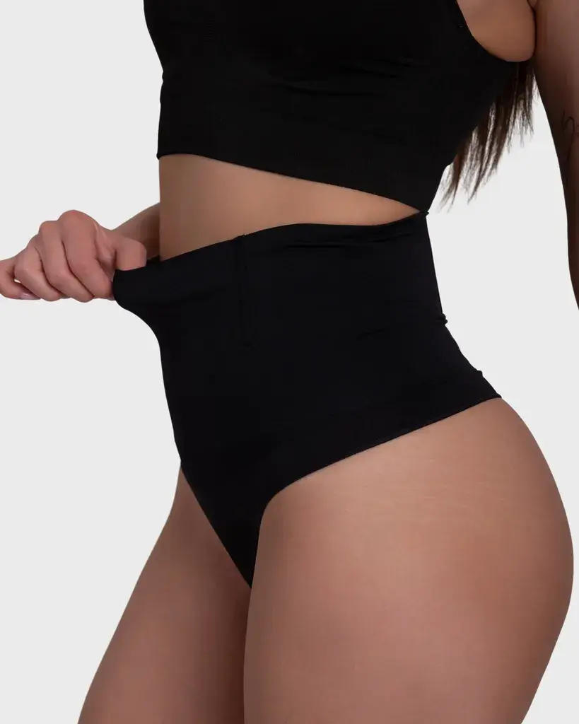 SHOP LILY Гаќички Tummy Control Shaping Thong Panties - Црни