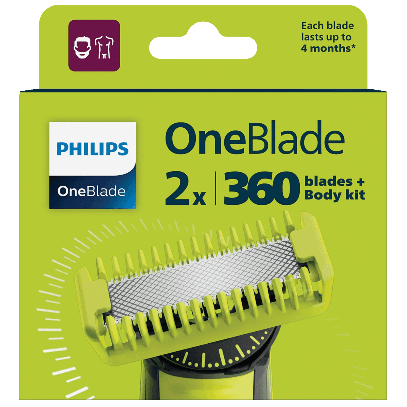 Сечила за бричење Philips OneBlade, 2 парчиња