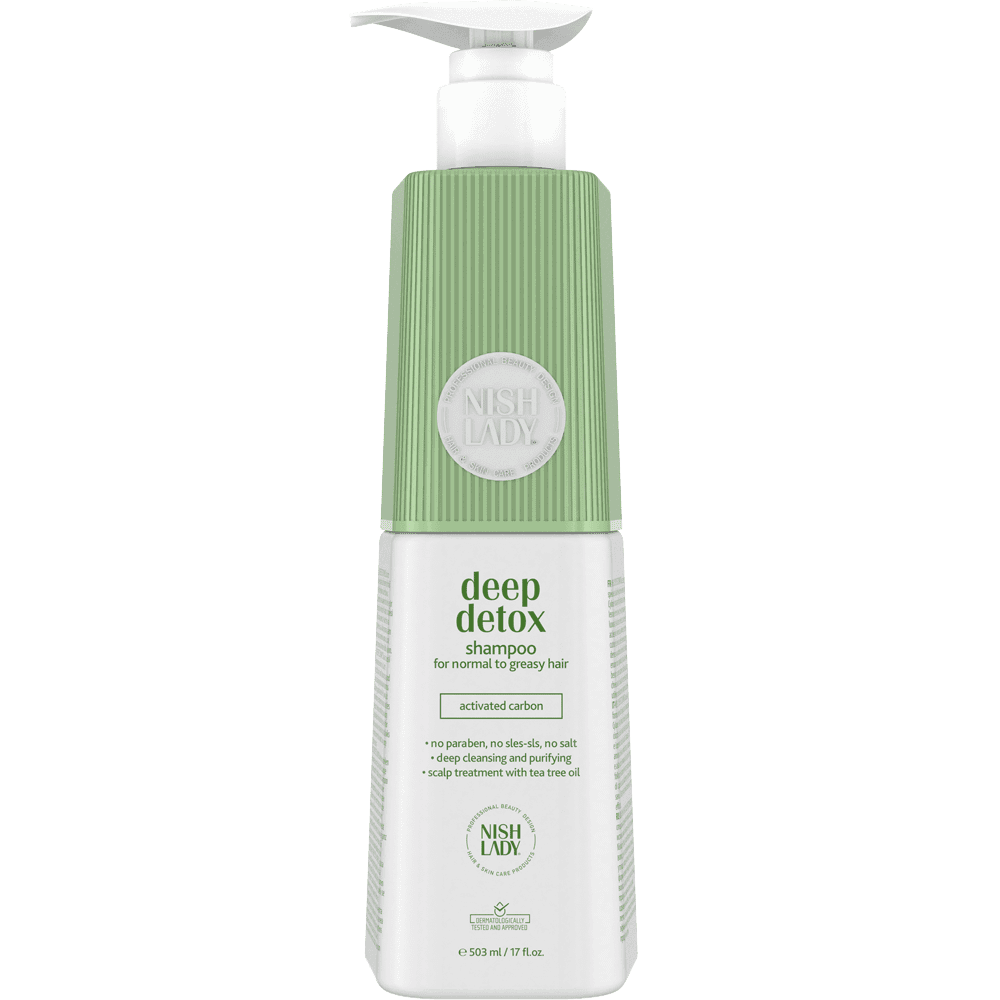 Nishlady Шампон за коса Deep Detox Clarifying Shampoo for Normal to Greasy Hair 503ml