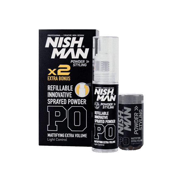 Nishman Пудра за коса Powder Styling Refillable Innovative Sprayed Powder P0 20 Gr+ 20 Gr