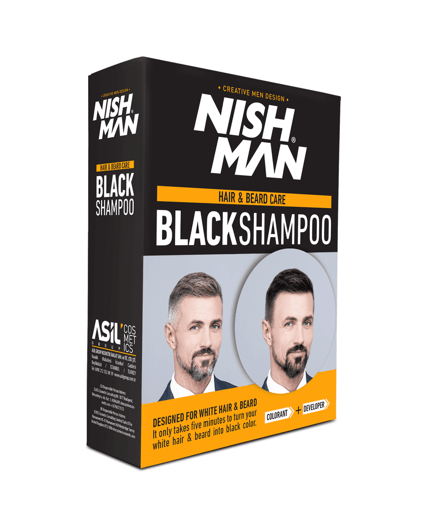 Nishman Колор шампон за коса и брада Hair & Beard Care Black Shampoo