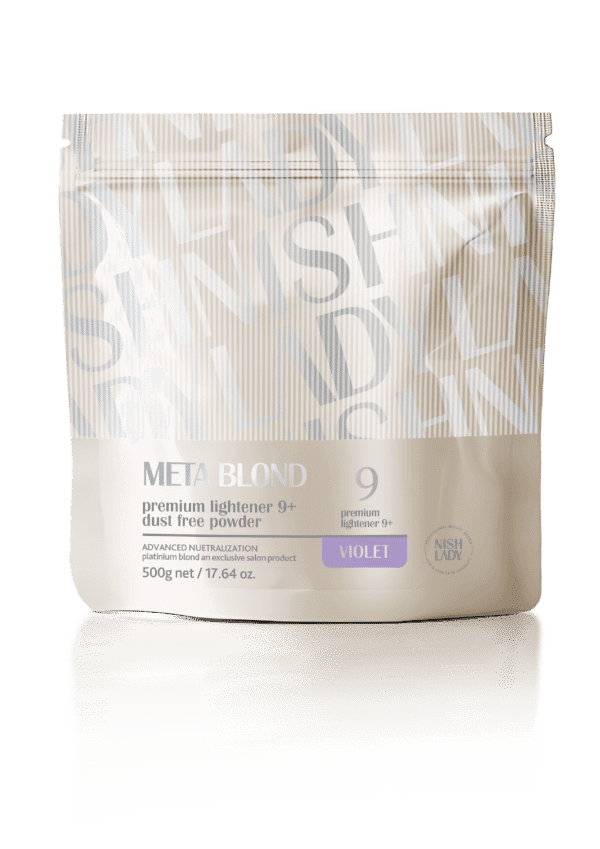 Nishlady Бланж за коса Meta Blond Bleaching Powder Premium Lighthener 9+ Violet 500g