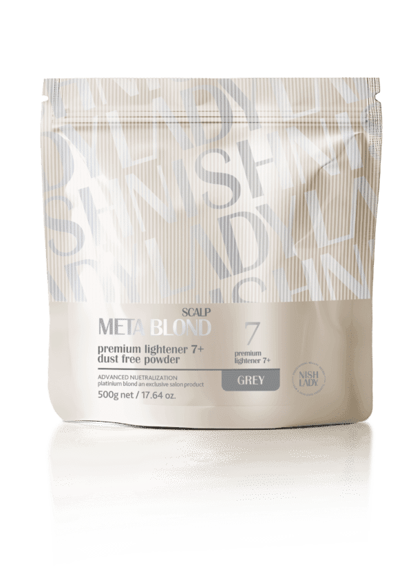 Nishlady Бланж за коса Meta Blond Bleaching Powder Premium Lighthener 7+ Grey 500g