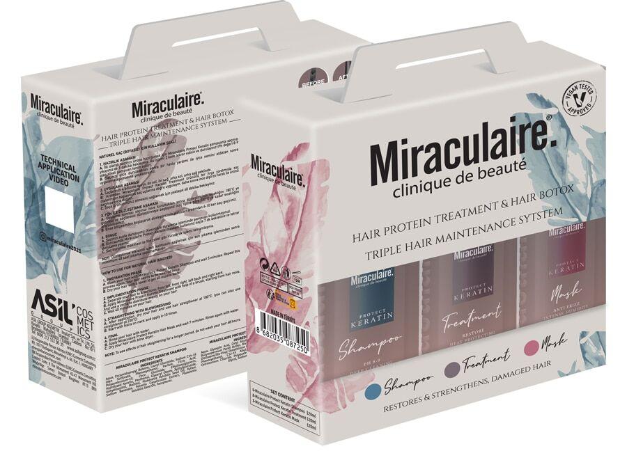 Nishlady Третман за коса Miraculaire Keratin Hair Protein Treatment & Hair Botox Set 120ml