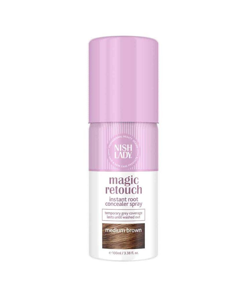 Nishlady Спреј за коса Magic Retouch Sprays (Medium Brown ) 100ml