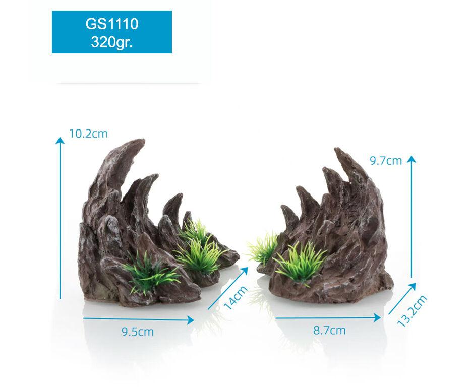 RS Керамика - Украс за во Аквариум Два Гребени 14Х9.5Х10.2cm.-Рс