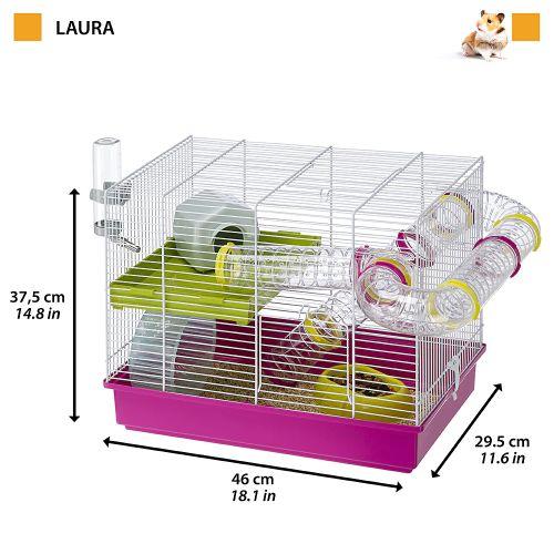 FerpLaSt Кафез за Хрчак Син 52Х56Х37cm. - Ферпласт | Kafez Za Hrcak Sin | HaMSter Cage Laura BLue - FerpLaSt