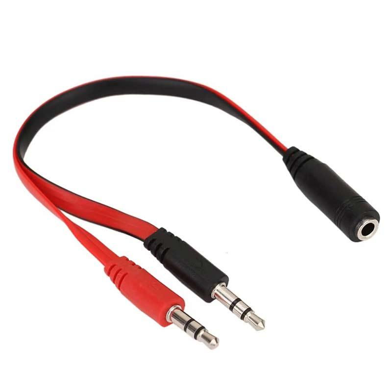 Аудио адаптер 3.5мм женско - 2 x 3.5мм машко