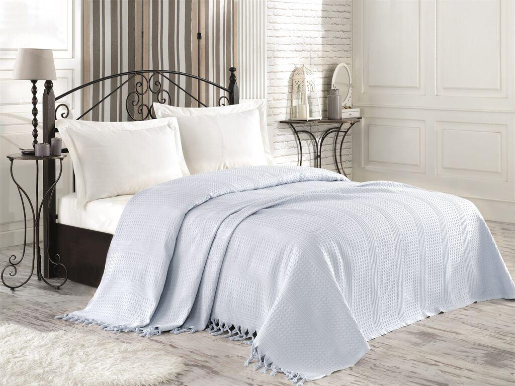 Двојна прекривка за кревет L'essentiel Maison Skyway, 220 x 240 см, светло сина