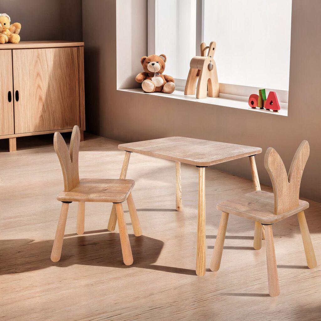 Детска маса Hanah Home и 2 столчиња BLTYZ-AKTV060-1, дабова боја