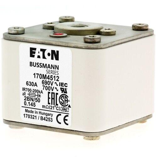 Eaton Ултра брз коцкаст осигурувач 630 A AC 690 V 170M5412