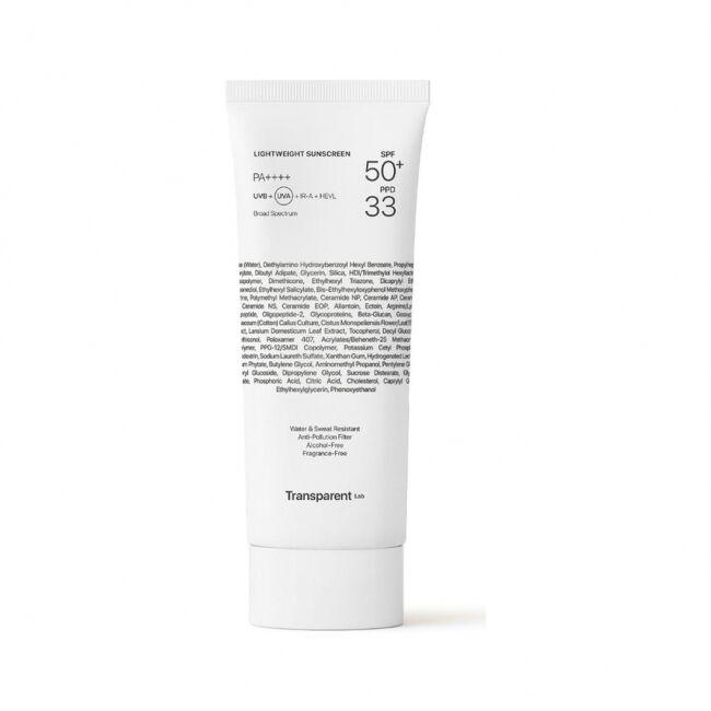 Transparent Lab Крема за заштита од сонце Lightweight, SPF 50+, 100мл.