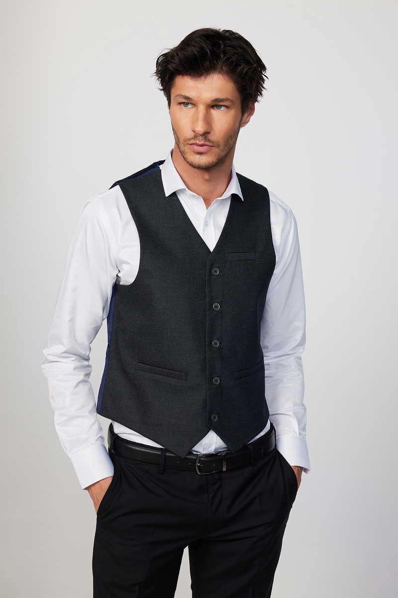 TUDORS Slim Fit елек Сив