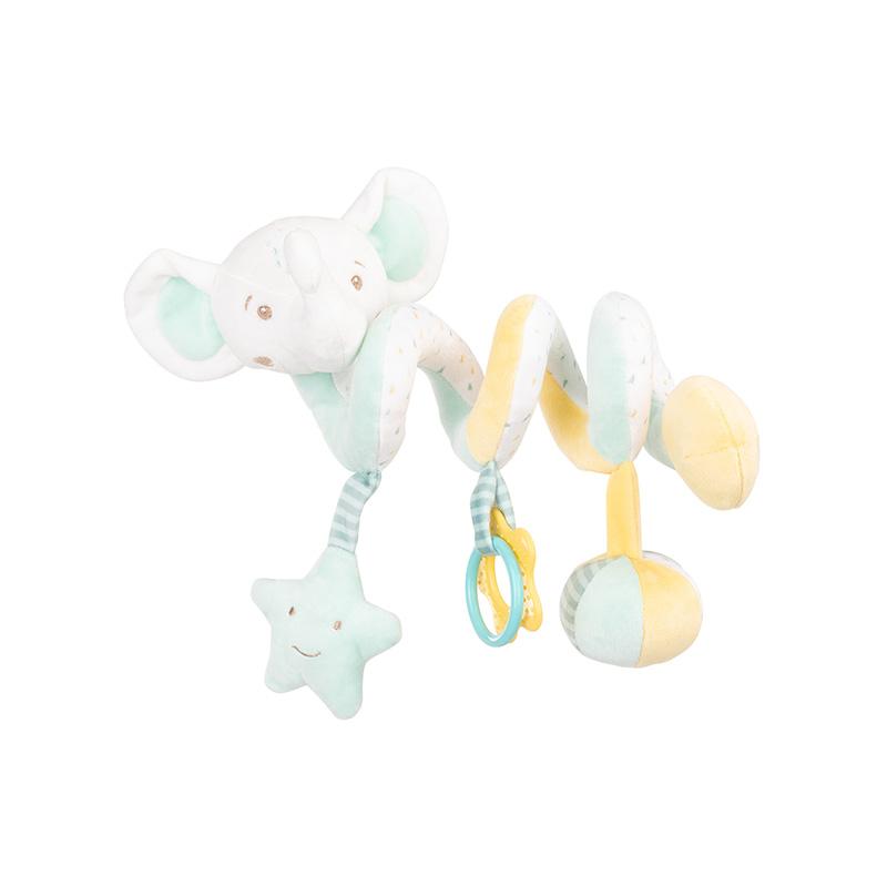 KIKKA BOO Мека играчка хоризонтална спирала елефант тајм