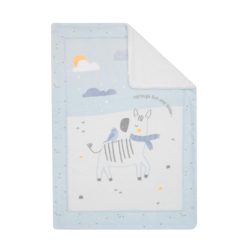 KIKKA BOO Ќебе stripy friends плаво 110/140цм