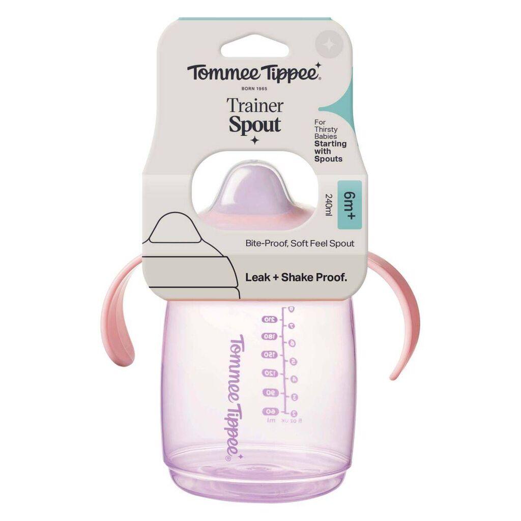 Tommee Tippee Шише со клунче 6м+ 240мл розево