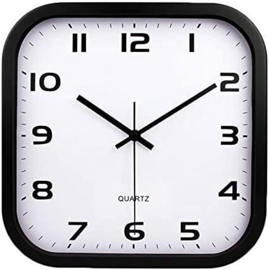 ALFA ELECTRIC Dzиден Часовник 22cm Рамка Црна, Бела