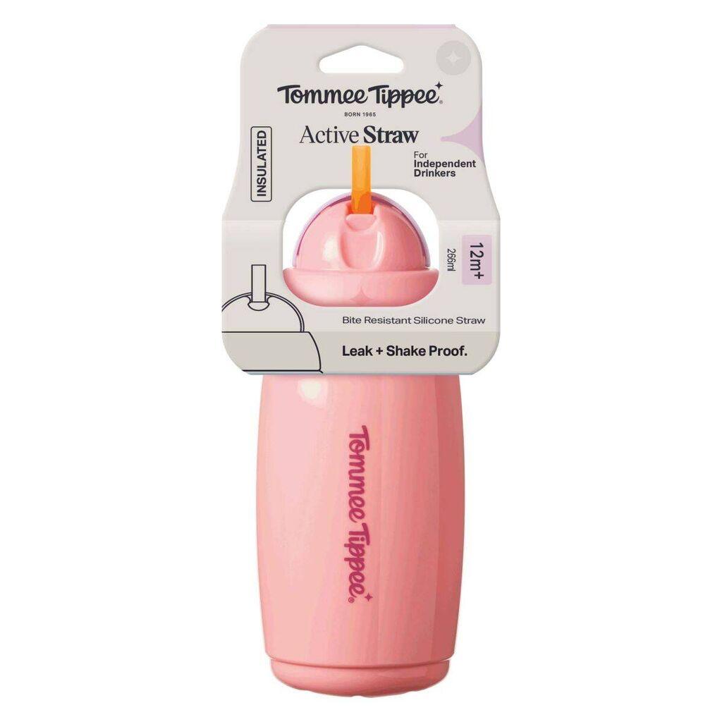 Tommee Tippee Шише со цевче 12м+ 266мл розево