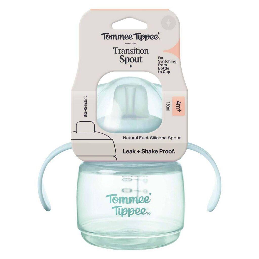 Tommee Tippee Шише со клунче Transition Cup 4м+ 150мл минт