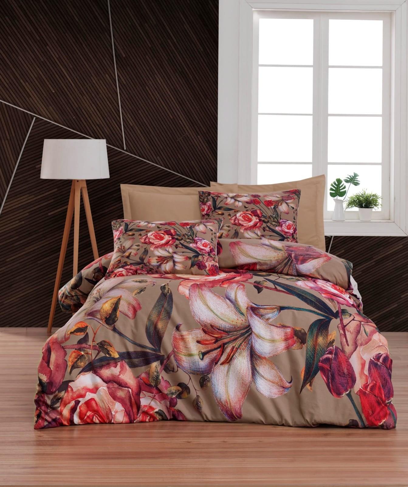 L'essentiel Maison Комплет Двокреветна постелнина 470, 200x220cm, кафеава