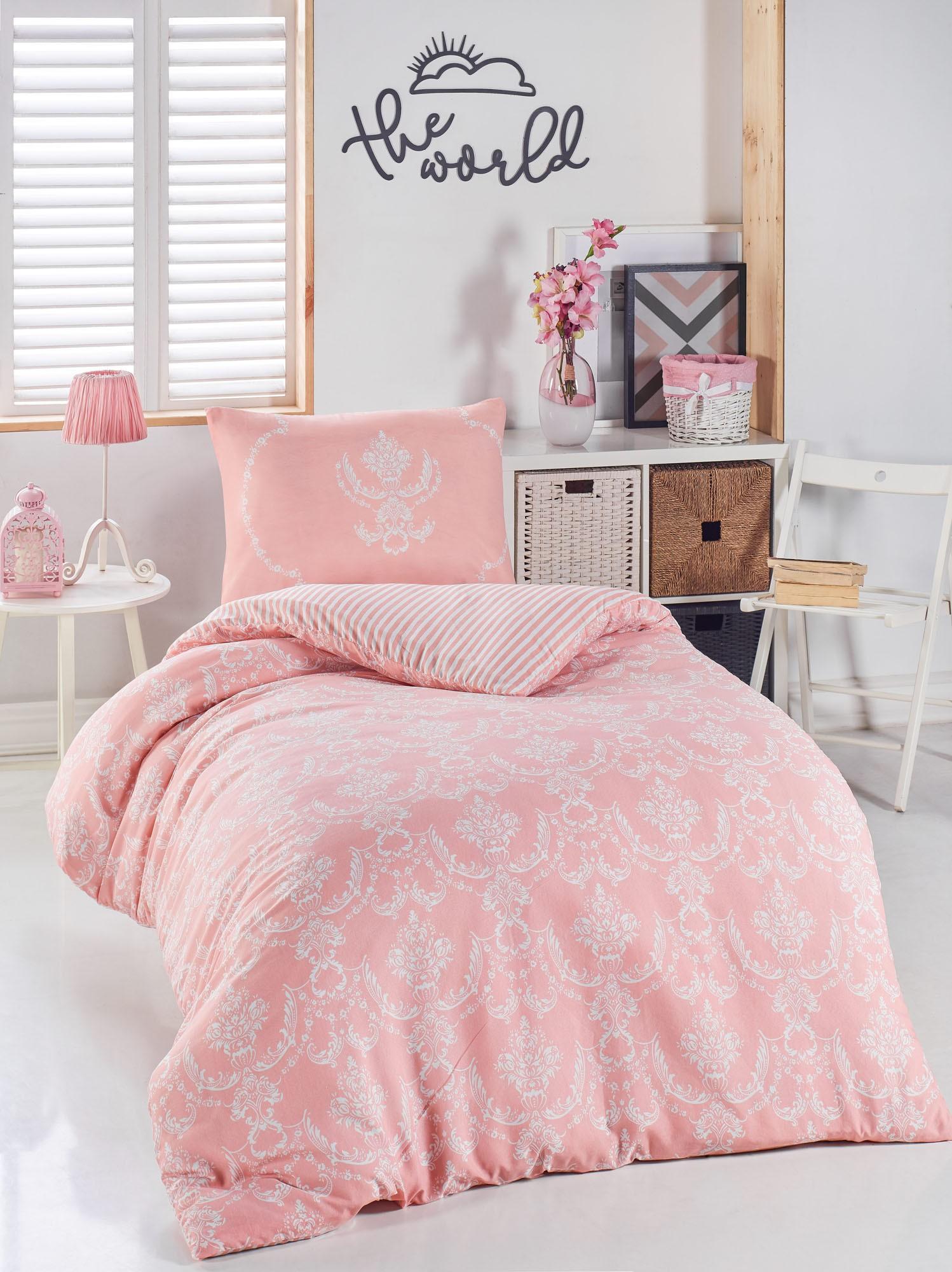 Комплет единечни чаршафи L'essentiel Maison Pure, 140x200cm, розова