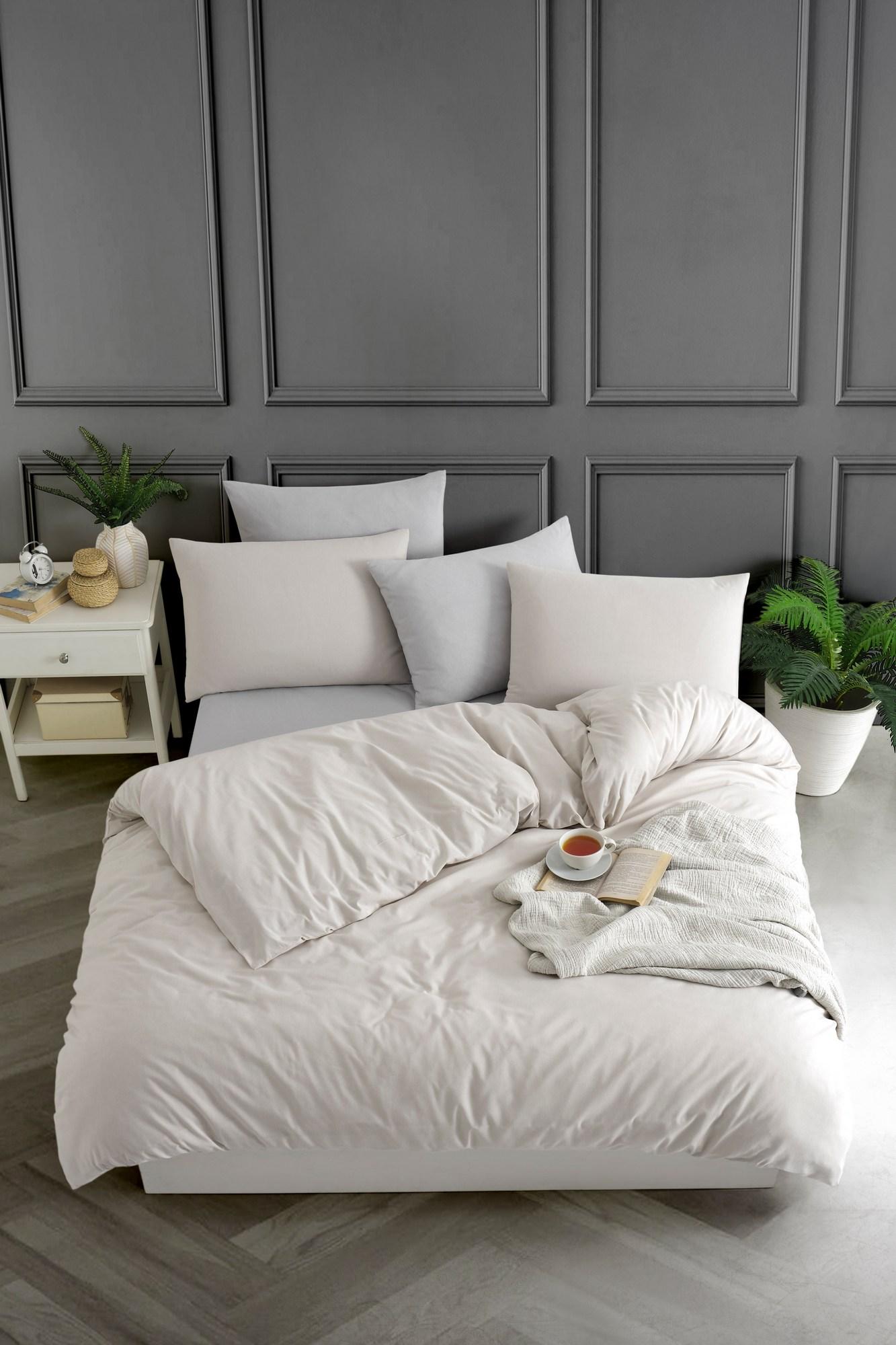 Комплет постелнина L'essentiel Maison, преѓа обоена, 160x220cm, 100x200cm, сива