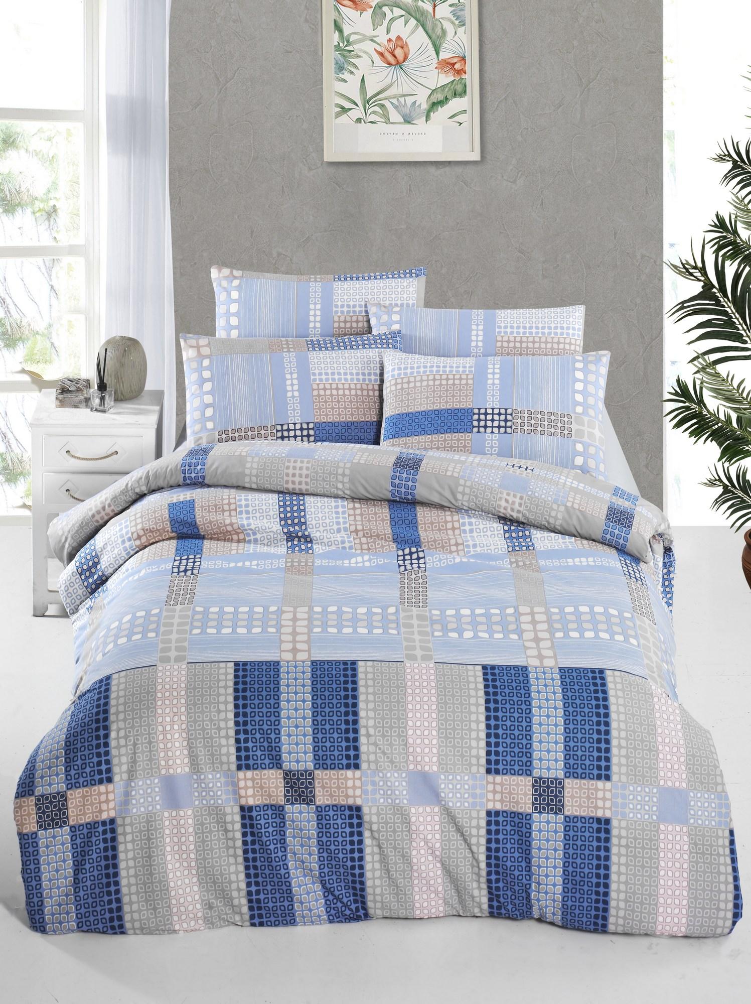 Комплет постелнина L'essentiel Maison Orina, 160x220cm, Сина