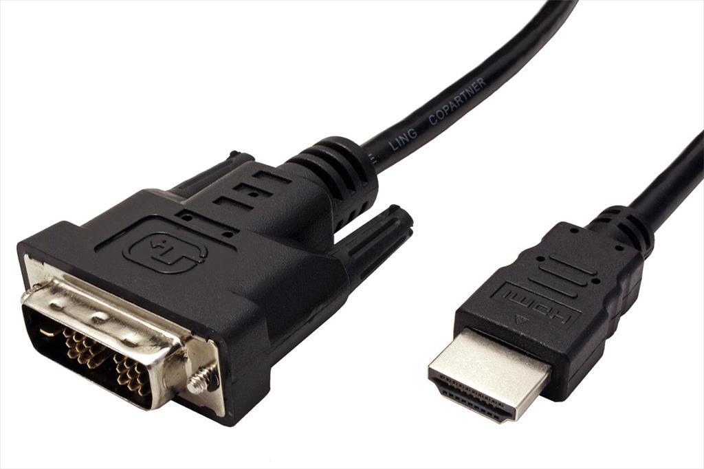Secomp Кабел За Монитор Dvi-D To Hdmi M-M 2M
