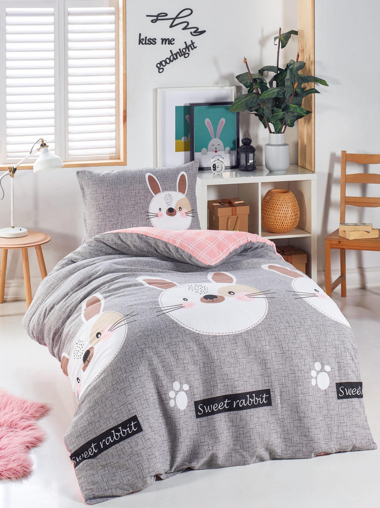 Комплет за еднокреветни кревети L'essentiel Maison Tavsancik, 140x200cm, сива боја