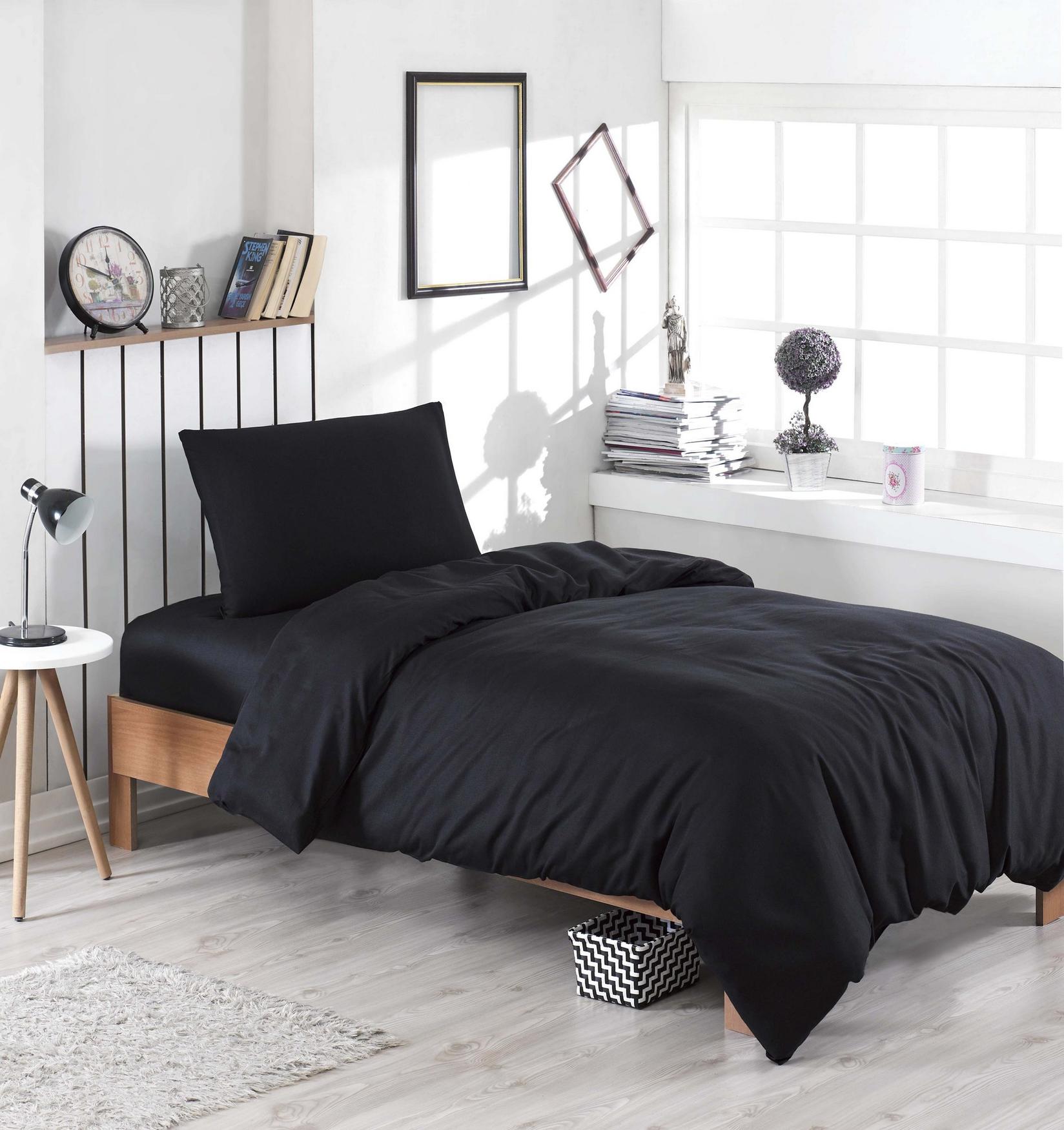 Комплет постелнина L'essentiel Maison Duzboy, 160x220cm, црна