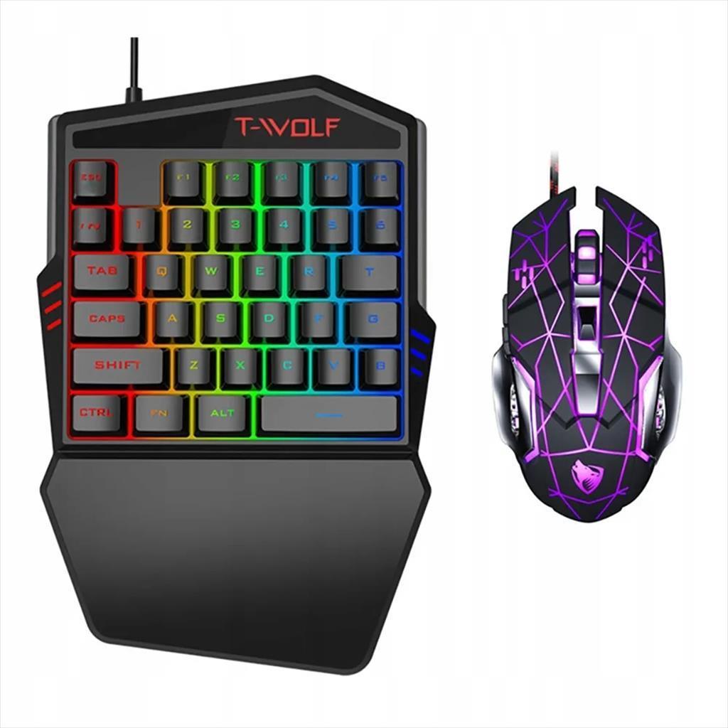 Extralink Сет Тастатура И Маус Жичани Gaming Tf900 Rgb Illumination Црни
