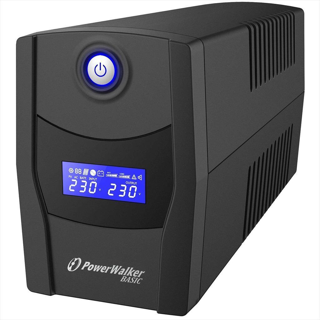 Powerwalker Упс Заштита 600Va / 360W Basic Vi 600 Stl, 2Xshuko, Usb, Rj-11, Rj-45, Hid, 10121072