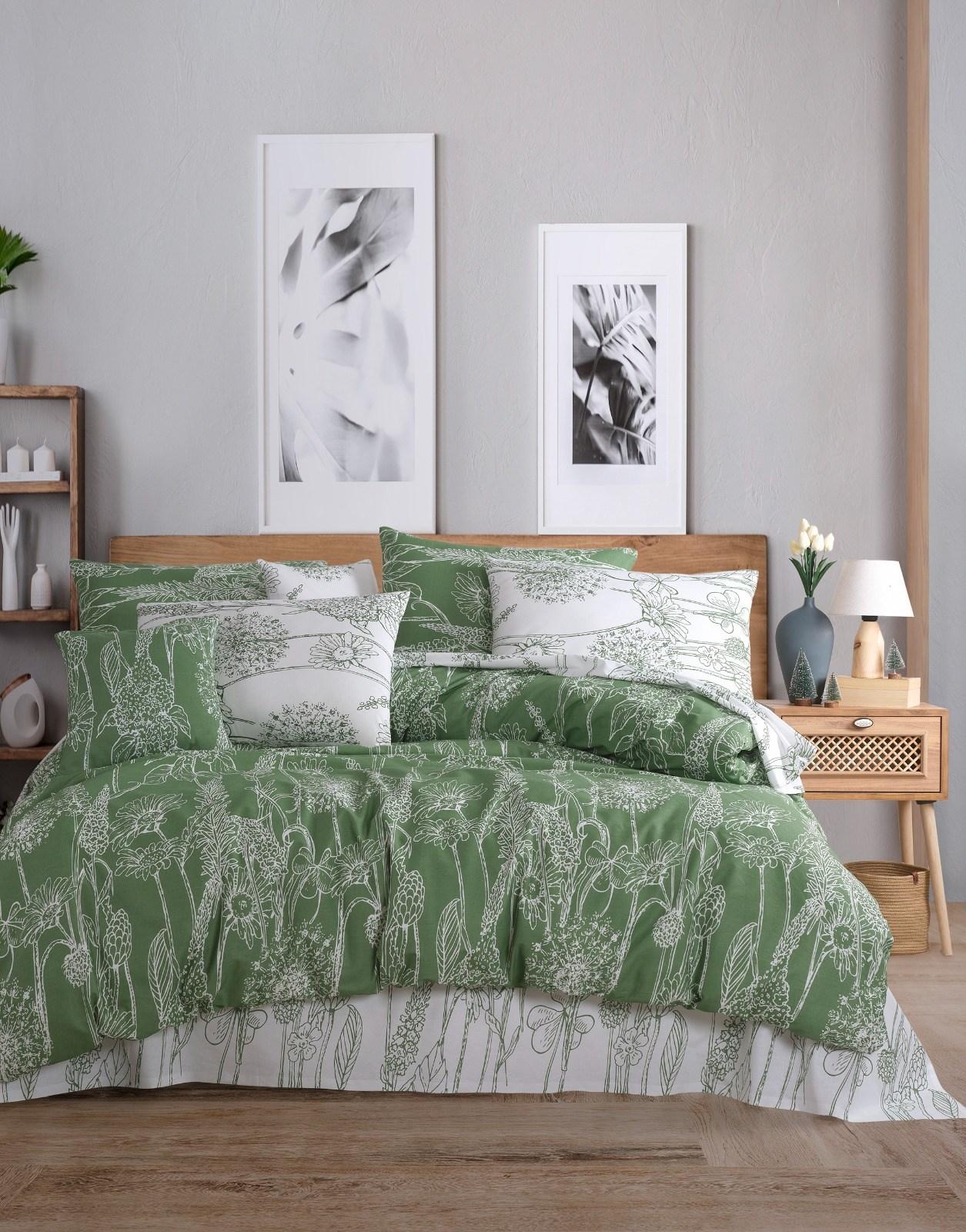 Комплет постелнина L'essentiel Maison Lara, 160x240cm, Зелена