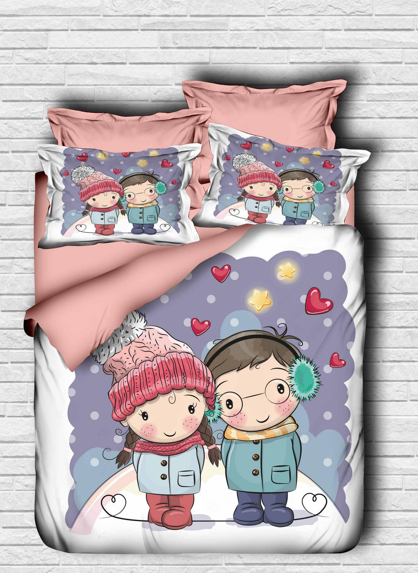 L'essentiel Maison Комплет Двојна постелнина 110, 200x220cm, Виолетова