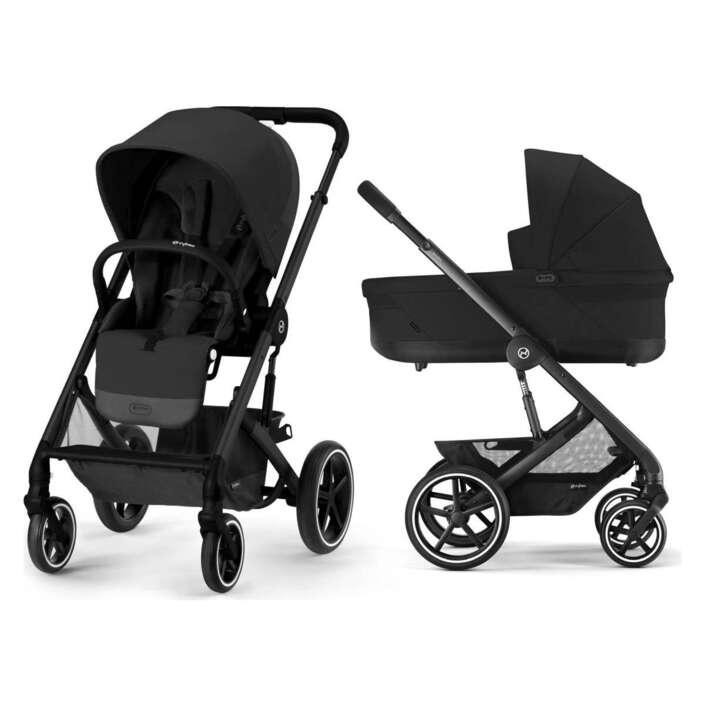 Cybex Количка 2во1 Balios S Lux moon црна