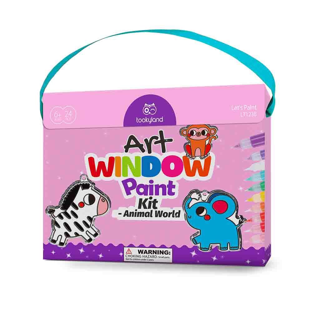 TOOKY TOY Комплет За Цртање На Прозорци Animal World LT123B