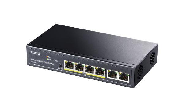 Cudy PoE свич 6 порти 100Mbps ФС1006 П