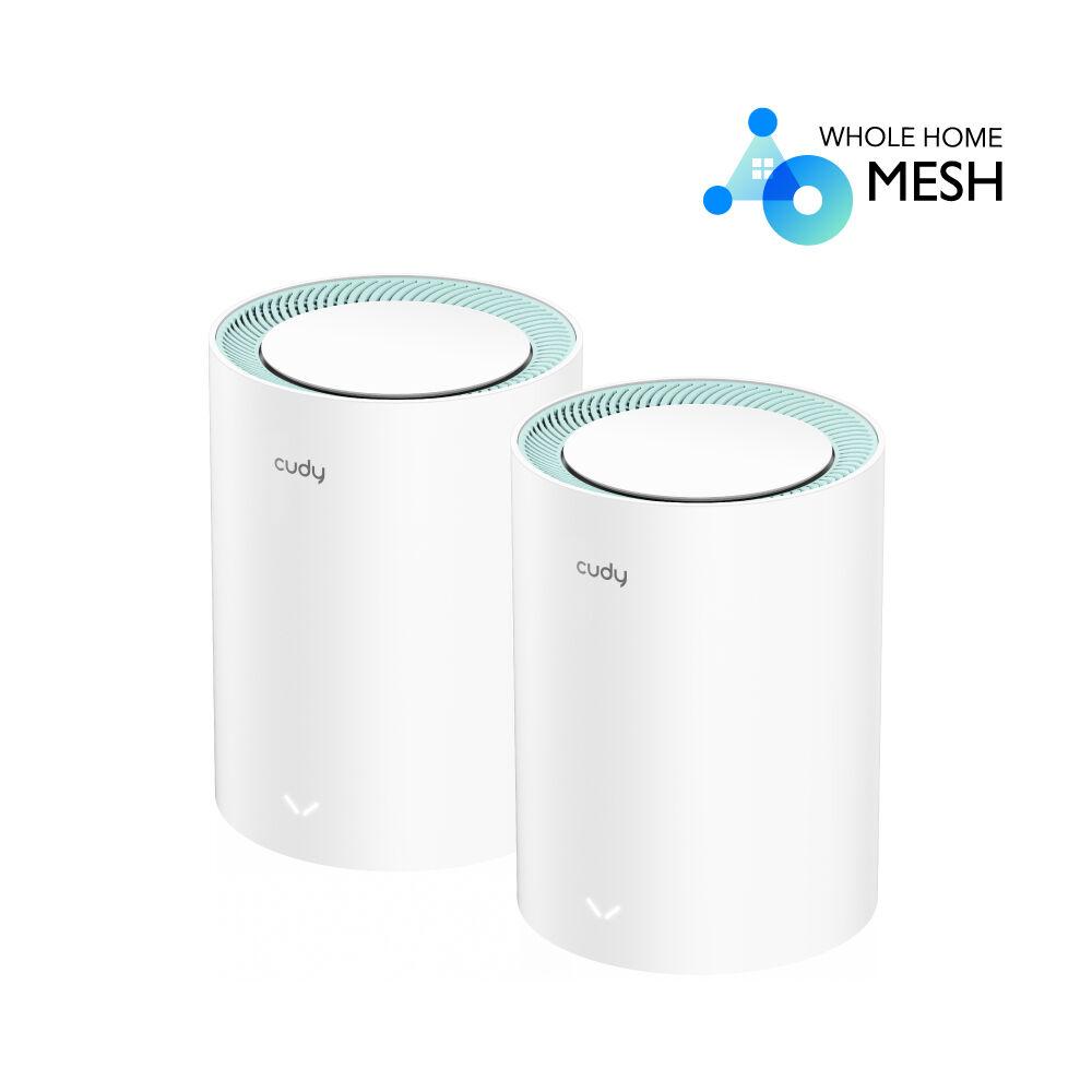 Cudy Mesh Wi-Fi систем целосно гигабитен 2.4+5GHz, комплет 2 парчиња M1300