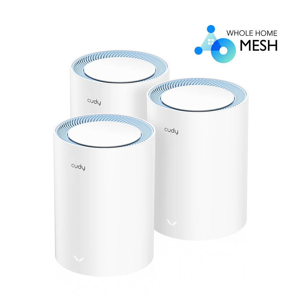 Cudy Mesh Wi-Fi систем 2.4+5GHz, комплет 3 парчиња M1200