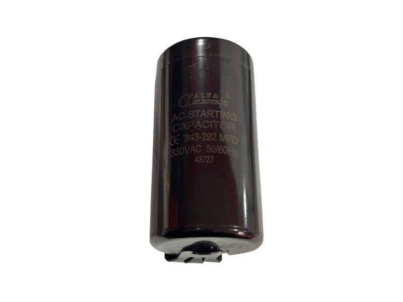 Alfa Electric Кондензатор 243–292µF стартен за електромотор 330V AC - Alfa Elektrik
