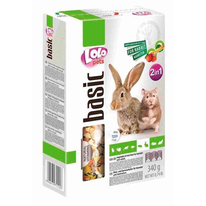 LoLo PetS Бејсик Лајф Храна за Зајак со Зеленчук и Овошје 340Гр. - Лоло Петс