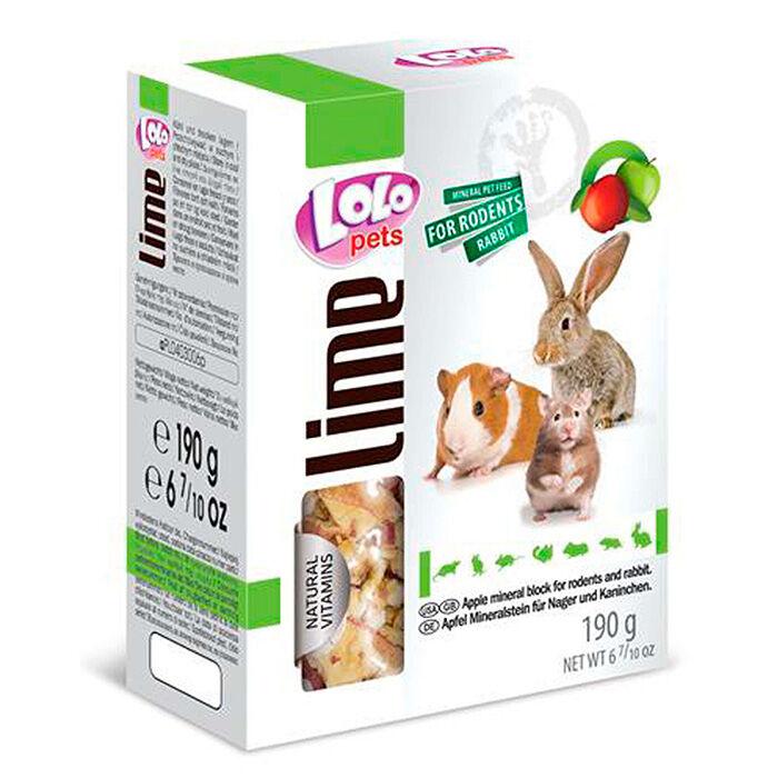 LoLo PetS Минерален Блок за Глодар Јаболко 190Гр. 6/1 - Лоло Петс Класик