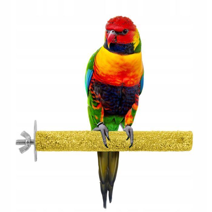 PanaMa Pet Турпија за Нокти за Папагал со Држач Навој Жолт 15cm. - Панама Пет | Turpija Za Nokti Za PapagaL So Drzac Navoj ZoLt | Parrot NaiL TriMMing Perch YeLLow - PanaMa Pet