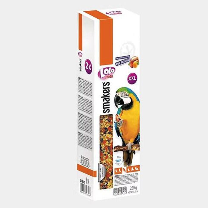 LoLo PetS Стик за Голем Папагал Овошје и Јаткасти Плодови 90Гр. - Лоло Петс