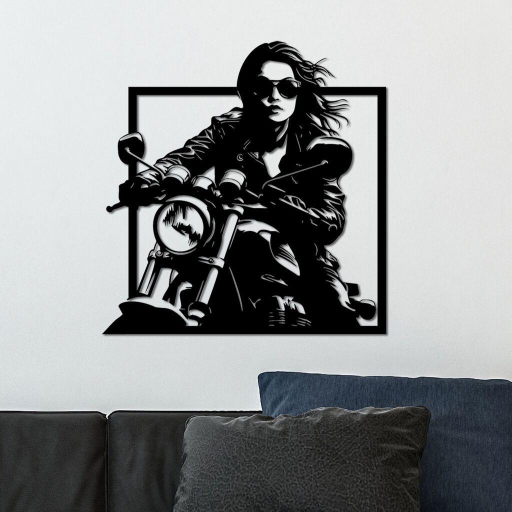 Wallity декорација за dzид Rider, 52 x 54 см, црна