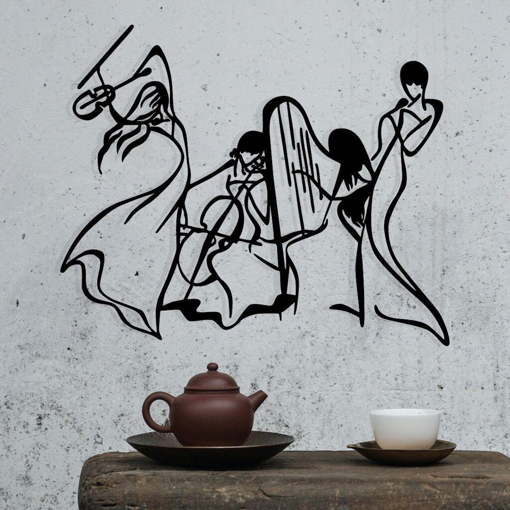 Wallity декорација за dzид Alba M, 94 x 78 см, црна