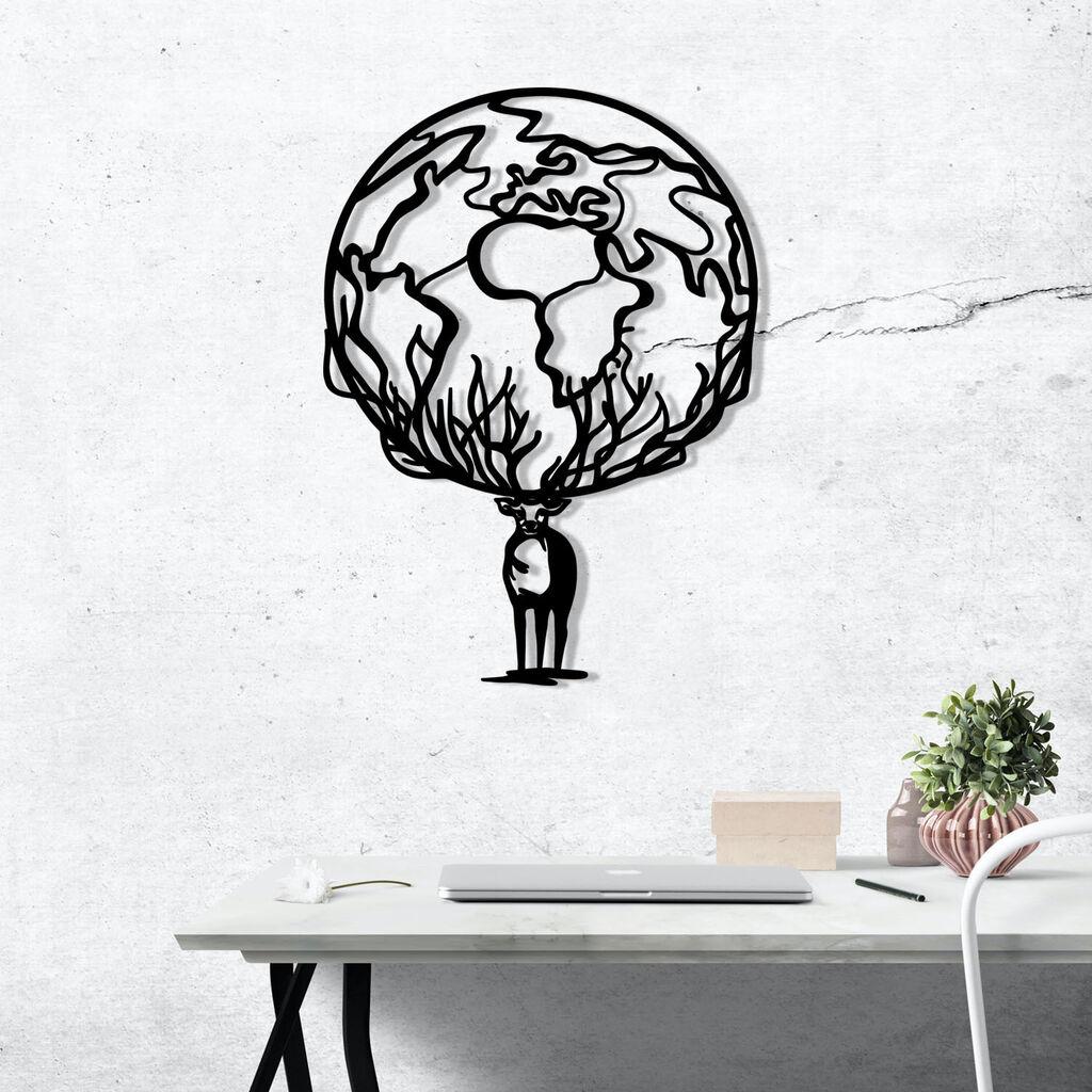 Wallity декорација за dzид Confused, 44 x 60 см, црна