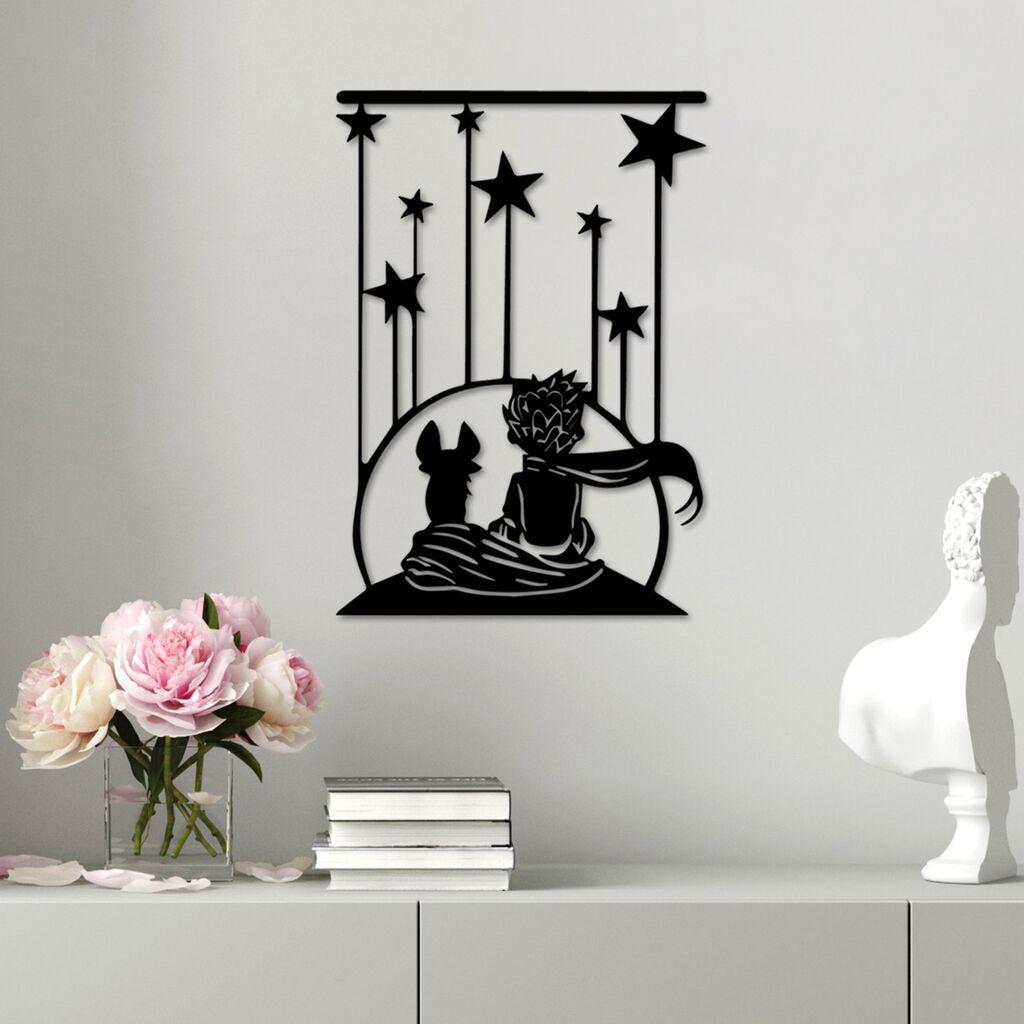 Wallity dzидна декорација Малиот принц 5, 43 x 60 см, црна